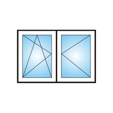 Finestra a 2 ante con ribalta