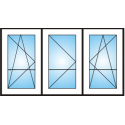 Porta finestra a 3 ante con traverso