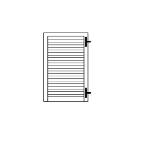 Persiana a 1 anta con cardini a muro