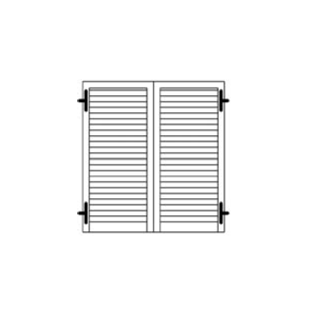 Persiana a 2 ante con cardine a muro