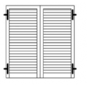 Persiana a 2 ante con cardine a muro